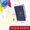 LINPOPUP Pop Up 3D Card, Birthday Card, Congratulations Card, Food Restaurant Voucher, Chef, Blue , LINPopUp®, N11