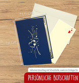 Pop Up 3D Karte, Valentinskarte, Hochzeitseinladung, Hochzeitskarte, Küssende Elfen, LINPopUp®, N70