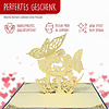 Pop Up 3D Card, Valentine's Day Card, Wedding Invitation, Wedding Card, Kissing Elves, LINPopUp®, N70