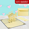 Pop Up 3D Card, Valentine's Day Card, Wedding Invitation, Wedding Card, Kissing Elves, LINPopUp®, N70
