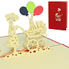 LINPOPUP Pop Up 3D Card, Birth Card, Congratulations on Birth, Stroller Baby Mother, LINPopUp®, N94