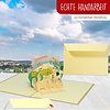 LINPOPUP Pop-Up card, 3D card folding card, travel voucher, pop up cards birthday, gift voucher city trip greeting cards travel voucher birthday city cards Germany, Würzburg, LIN17597, LINPopUp®, N351