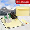 LINPOPUP LINPopUp®, LIN17774, LINPop - Up Karten Berg, POP UP Karten, 3D Karte Geburtstagskarte, Reisegutschein Bergsteiger Wanderer, Jäger, Gutschein Wandern, Zelten, Kletter, Berg, Adler, N53