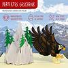LINPOPUP LINPopUp®, LIN17774, LINPop - Up Karten Berg, POP UP Karten, 3D Karte Geburtstagskarte, Reisegutschein Bergsteiger Wanderer, Jäger, Gutschein Wandern, Zelten, Kletter, Berg, Adler, N53