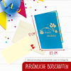 LINPOPUP LINPopUp®, LIN17776, Pop Up Card Birthday, 3d Card Birthday Card, Folded Card, Greeting Card Birthday, Birthday Cake, Balloon Cards, N37