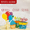 LINPOPUP LINPopUp®, LIN17776, Pop Up Karte Geburtstag, 3d Karte Geburtstagskarte, Klappkarte, Grußkarte Geburtstag, Geburtstagstorte, Luftballon Karten, N37