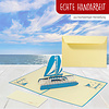 LINPOPUP LINPopUp®, LIN17777, POP UP card ship, boat, pop up card birthday, 3D greeting card sailing boat driving licence voucher, catamaran, N123
