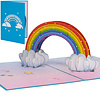 LINPOPUP LINPopUp®, LIN17780, Pop Up Karte Regenbogen, Hochzeitskarte, Regenbogen, Klappkarten Regenbogen, Geburtstagskarte Kinder, Grußkarte Regenbogen, Regenbogen, N28