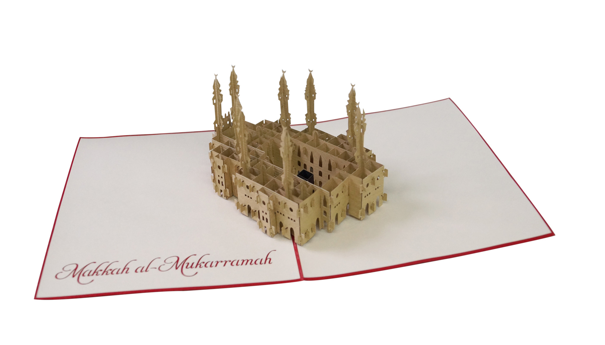 LINPOPUP Pop Up 3D Card, Greeting Card, Travel Voucher, Pilgrimage Mecca, LINPopUp®, N202