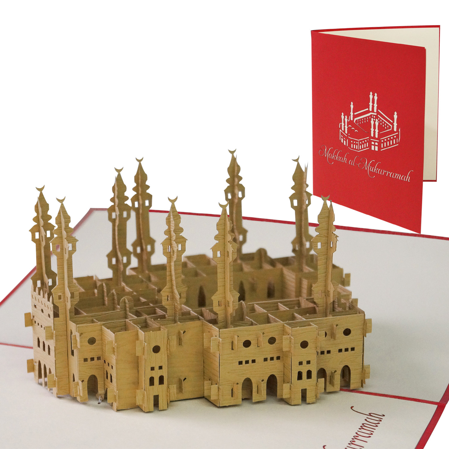 LINPOPUP Pop Up 3D Card, Greeting Card, Travel Voucher, Pilgrimage Mecca, LINPopUp®, N202