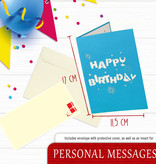 LINPOPUP Pop-Up Karte 3D Geburtstagskarte PopUp Geschenk-Happy Birthday - Jubiläumskarte - Glückwunsch-Karte - Überraschungs Klapp-Karte mit 3D Effekt - Luftballons-Konfetti, LIN17757, LINPopUp®, N130