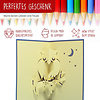 LINPOPUP Pop Up Card, 3D Card, Owl in the Night, LIN17701, LINPopUp®, N137