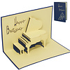 LINPOPUP Pop Up Greeting Card, Birthday Card, 3D Folding Card Music Piano, LINPopUp®, N5