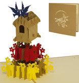 LINPOPUP Pop Up 3D Card, Birthday Card, Congratulations Card, Bird House, LIN17226, LINPopUp®, N144