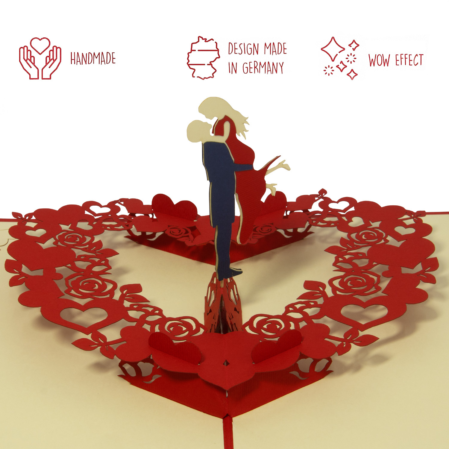 Carte De Vœux 3D Pop-up Romantique – Arbre D’amour, Pour Mariage, Saint-Valentin, Anniversaire, Avec Enveloppe Et Carte Vierge