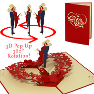 LINPOPUP LIN Pop Up Card, 3D Card, first dance wedding, Bride and Groom, N34