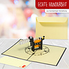 LINPOPUP LINPOPUP®, LIN17778, Pop Up Card Tattoo, 3d Card Tattoo, Folded Card, Greeting Card Birthday Tattoo Vouchers, Tattoo, Tattoo Machine, N31