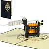 LINPOPUP LINPOPUP®, LIN17778, Pop Up Card Tattoo, 3d Card Tattoo, Folded Card, Greeting Card Birthday Tattoo Vouchers, Tattoo, Tattoo Machine, N31