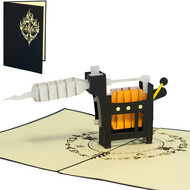 LINPOPUP LIN Pop Up Card, 3D Card, Tattoo Machine, N31