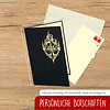 LINPOPUP LINPOPUP®, LIN17778, Pop Up Card Tattoo, 3d Card Tattoo, Folded Card, Greeting Card Birthday Tattoo Vouchers, Tattoo, Tattoo Machine, N31