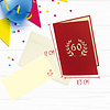 LINPOPUP LINPOPUP®, LIN17787, Pop Up Card Birthday, 3D Birthday Card for 60, Birthday Gifts Woman, Birthday Invitation, Greeting Card Folding Card 3D, Anniversary, 60, Flowers Pop Up, N63