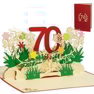 LINPOPUP LIN Pop Up Karte Geburtstag, Geburtstagseinladung, Jubiläum, 70, N65