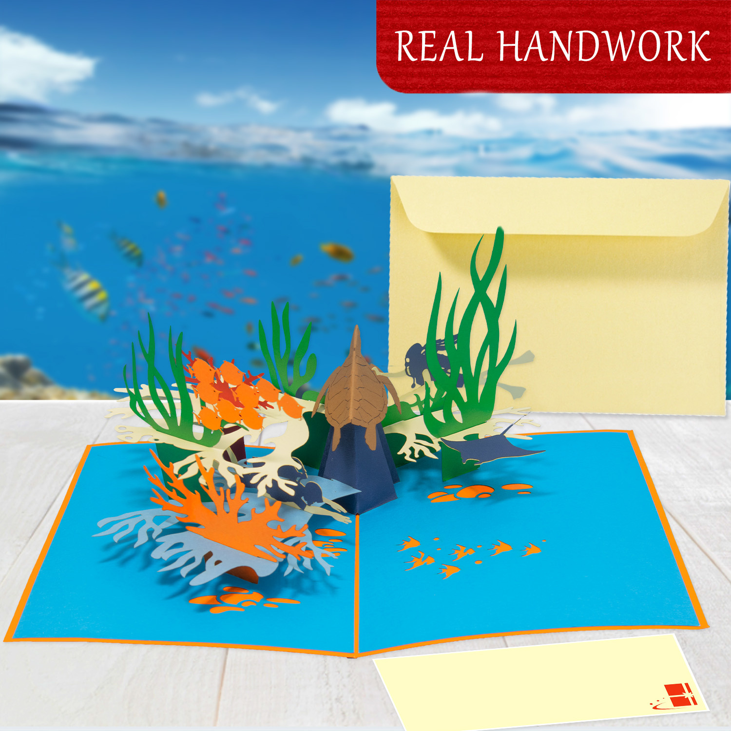 Pop Up Card Diver, Marine Biology, Voucher Diving Equipment the Diving - Pop  Up 3D Cards, Folding Paper Flowers from LIN - 3D greeting cards, folding  cards, exclusive gifts and design products