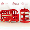 LINPOPUP Pop Up 3D Card, Greeting Card, Travel Voucher, London Bus and Telephone Box, LIN17123, LINPopUp®, N162