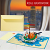 LINPOPUP LINPopUp®, LIN17794, pop up map, continents, guide, travel case, voucher for vacation, travel voucher, world trip, N112