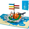 LINPOPUP LINPopUp®, LIN17794, pop up map, continents, guide, travel case, voucher for vacation, travel voucher, world trip, N112