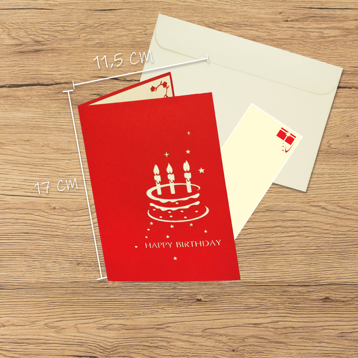 LINPOPUP Pop Up 3D Card, Birthday Card, Congratulations Card Voucher, Party Invitation, Cake Candle, LINPopUp®, N13