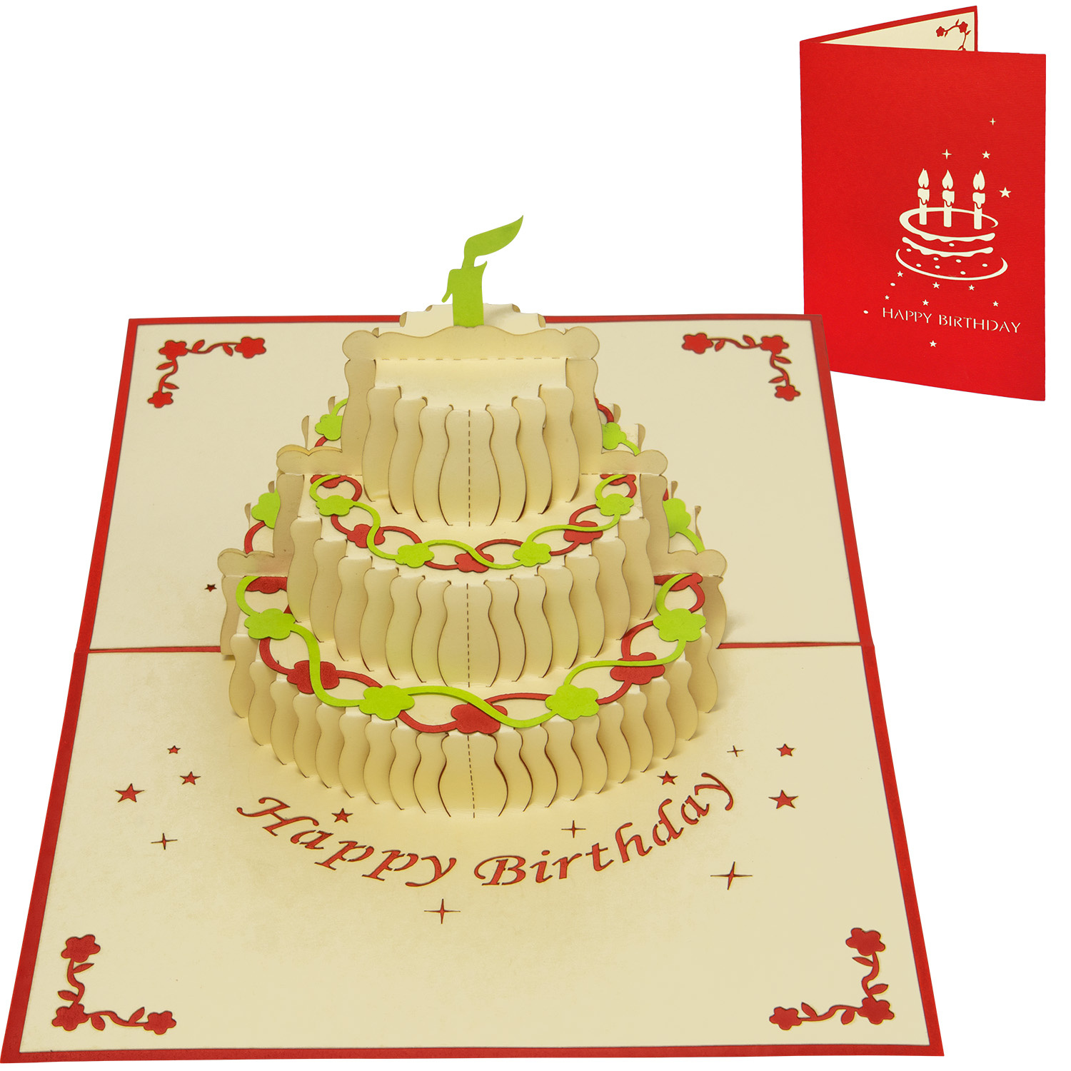 LINPOPUP Pop Up 3D Card, Birthday Card, Congratulations Card Voucher, Party Invitation, Cake Candle, LINPopUp®, N13