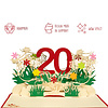 LINPOPUP LIN17843, LINPOPUP, Pop Up Karte Geburtstag, Geburtstagsgutschein, Geburtstagsgeschenke für Frau, Geburtstagseinladung, Blumen Pop Up, N299