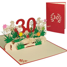 LINPOPUP LINPopUp Karte Geburtstag, Geburtstagseinladung, Jubiläum, Zahl 30, N301