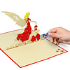 LINPOPUP Pop Up Christmas card, greeting card for christmas, Christmas angel / Angel, LIN17546, LINPopUp®, N446