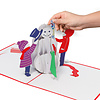 LINPOPUP Pop Up 3D Card, Christmas Card, Greeting Card, Snowman with Children, LIN17547, LINPopUp®, N447