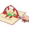 Pop up christmas card, Advent wreath, Advent candle, N436
