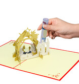 LINPOPUP Pop Up 3D Card, Christmas Card, Greeting Card, Nativity, Nativity, LINPopUp®, N422