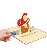 LINPOPUP Pop Up 3D Card, Christmas Card, Greeting Card, Father Christmas Gifts (EN), LIN17248, LINPopUp®, N438