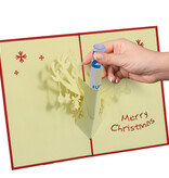 LINPOPUP Pop Up 3D Card, Christmas Card, Greeting Card, Decorated Reindeer, LIN17174, LINPopUp®, N430