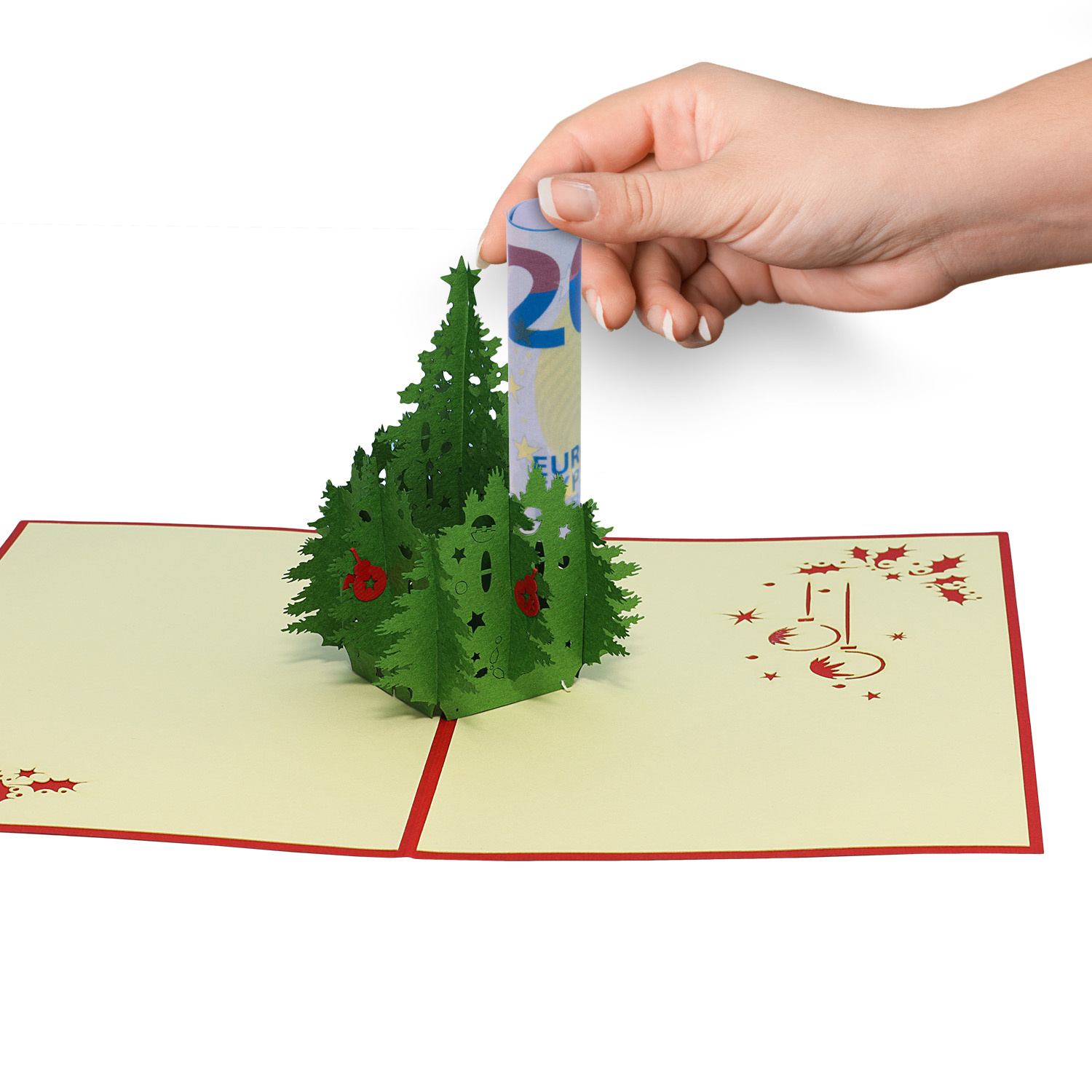 LINPOPUP Pop Up 3D Card, Christmas Card, Greeting Card, Christmas Tree, Fir Tree, LIN17715, LINPopUp®, N412