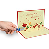 LINPOPUP Pop Up 3D Karte, Weihnachtskarte, Glückwunschkarte, Schneemann Landschaft, LIN17732, LINPopUp®, N406