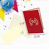 LINPOPUP Pop Up Karte Geburtstag, Geburtstag Gutschein, Geburtstagsgeschenke für Frau, Geburtstagseinladung, LINPOPUP®, Klappkarte 3D, Jubiläum, 90, Blumen Pop Up, N328