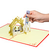 LINPOPUP Pop Up 3D Karte, Weihnachtskarte, Glückwunschkarte, Weihnachtskrippe, Krippe, LINPopUp®, N458