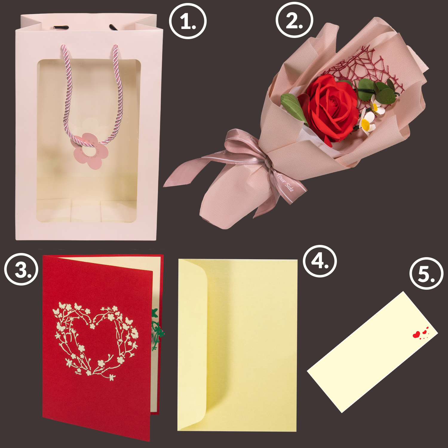 LINPOPUP Valentinstag Geschenk, LINPOPUP Liebes Geschenk Valentinstag oder für Jahrestag und Hochzeitstag – Handgemachte Ewige Rose mit 3D - Pop - Up Karte Herz aus hochwertigem Papier in einer exklusiven Tüte