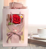 LINPOPUP LINPOPUP Love Gift Valentine's Day or for Anniversary and Wedding Anniversary - Handmade Eternal Rose with 3D - Pop - Up Card Heart made of high quality paper in an exclusive bag