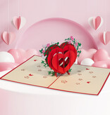 LINPOPUP LINPOPUP Pop-Up Card Love - Valentine's Day, 3D Heart Card, Birthday Card for Women & Men, Greeting Card with Heart - Love Card Wedding Anniversary, Anniversary & Mother's Day, Heart Card, N6