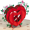 LINPOPUP LINPOPUP Pop-Up Karte Liebe – Valentinstag, 3D Herz Karte, Geburtstagskarte für Frauen & Männer, Glückwunschkarte mit Herz - Liebeskarte Hochzeitstag, Jahrestag & Muttertag, Herzkarte, N6
