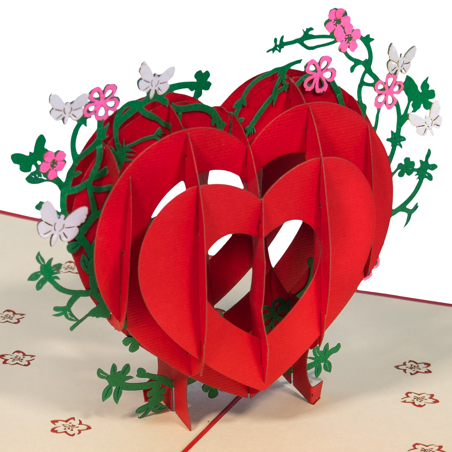 LINPOPUP LINPOPUP Pop-Up Card Love - Valentine's Day, 3D Heart Card, Birthday Card for Women & Men, Greeting Card with Heart - Love Card Wedding Anniversary, Anniversary & Mother's Day, Heart Card, N6