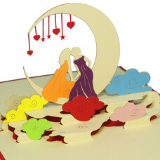 LINPOPUP Pop Up Card, 3D Card, Wedding Card, Valentine's Day Card, Same Sex Couple, N207